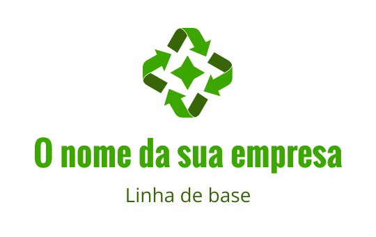 Design de logo moderno em verde com setas entrelaçadas e forma de diamante