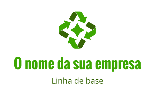 Design de logo moderno em verde com setas entrelaçadas e forma de diamante