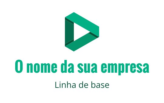 Design de logo moderno em teal com forma de botão de play geométrico
