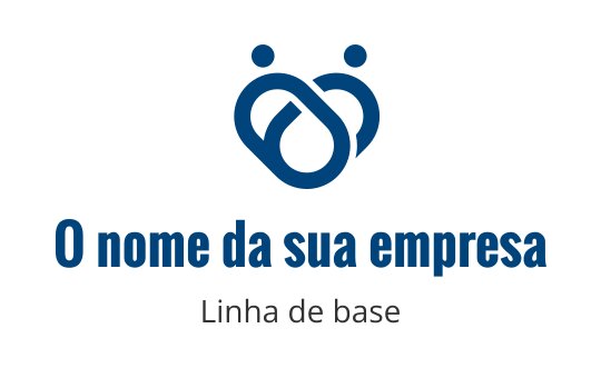 Design de logo moderno em azul com figuras entrelaçadas e forma circular