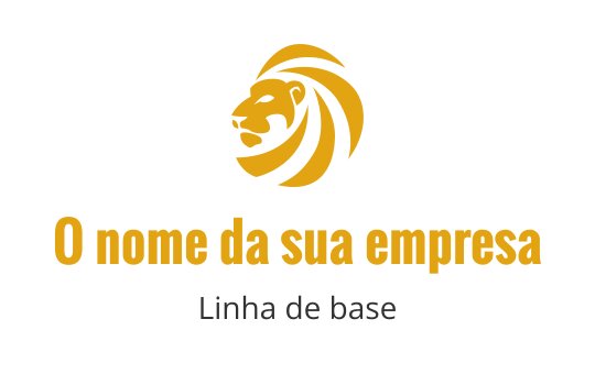 Design de logótipo de leão dourado para a indústria dos tigres, com um estilo ousado e moderno.