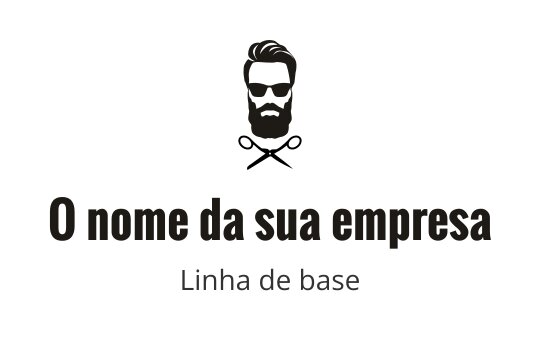 Logo estiloso com um homem barbudo usando óculos de sol
