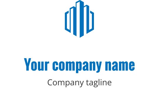 Logo em teal com o número quatro estilizado e formas geométricas