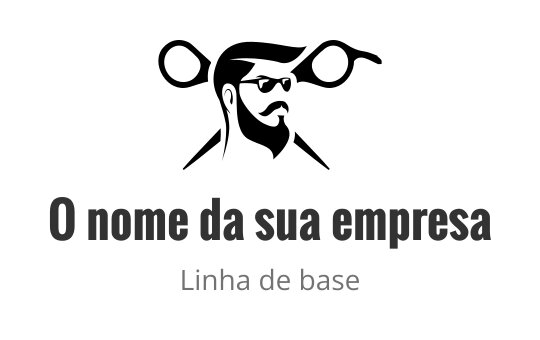 Logo em negrito com texto estilizado e tipografia moderna