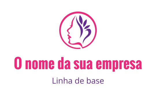 Design de logo elegante com silhueta de perfil e elementos florais