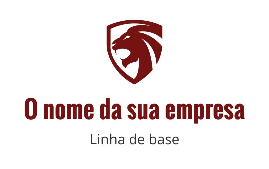 Logotipo em castanho-avermelhado com um leão estilizado, representando força e coragem na indústria dos tigres.