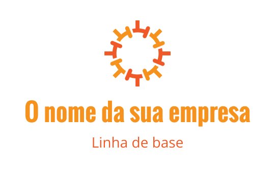 Design de logo circular colorido com formas entrelaçadas em laranja e amarelo