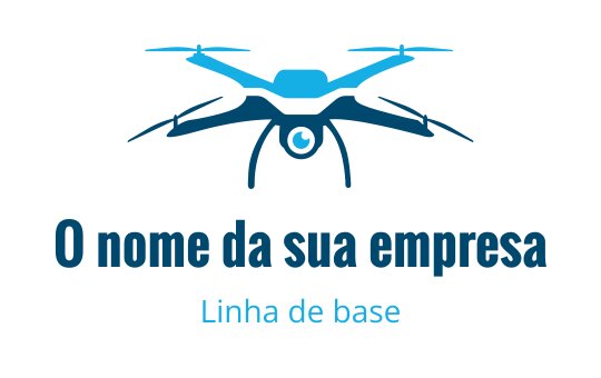 Design de logo de drone moderno em azul com linhas elegantes e aparência dinâmica