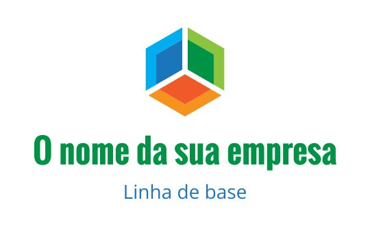 Design de logo moderno e geométrico com uma forma de cubo 3D colorido